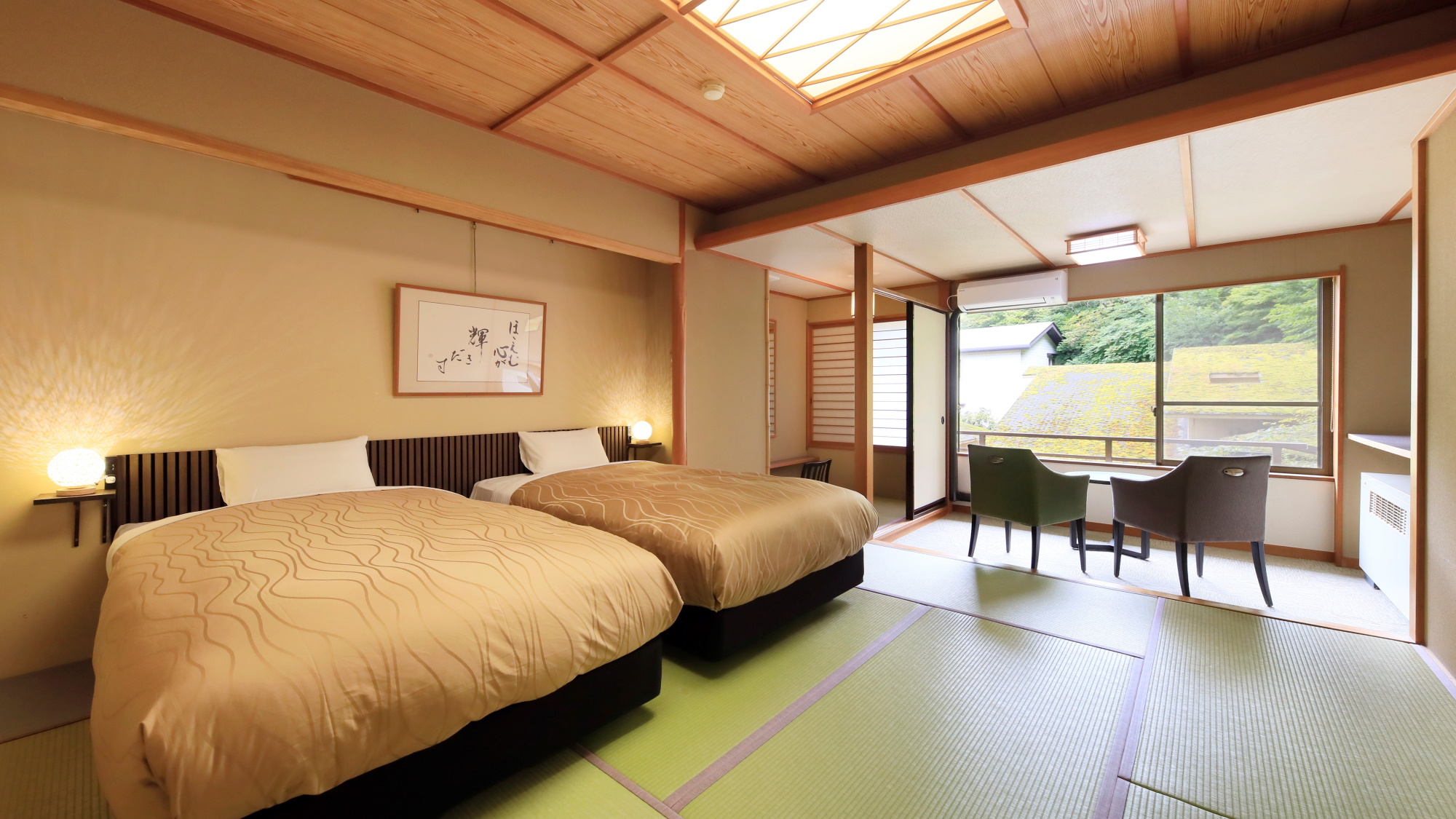 【和ツイン】畳にベッドを配した人気のお部屋