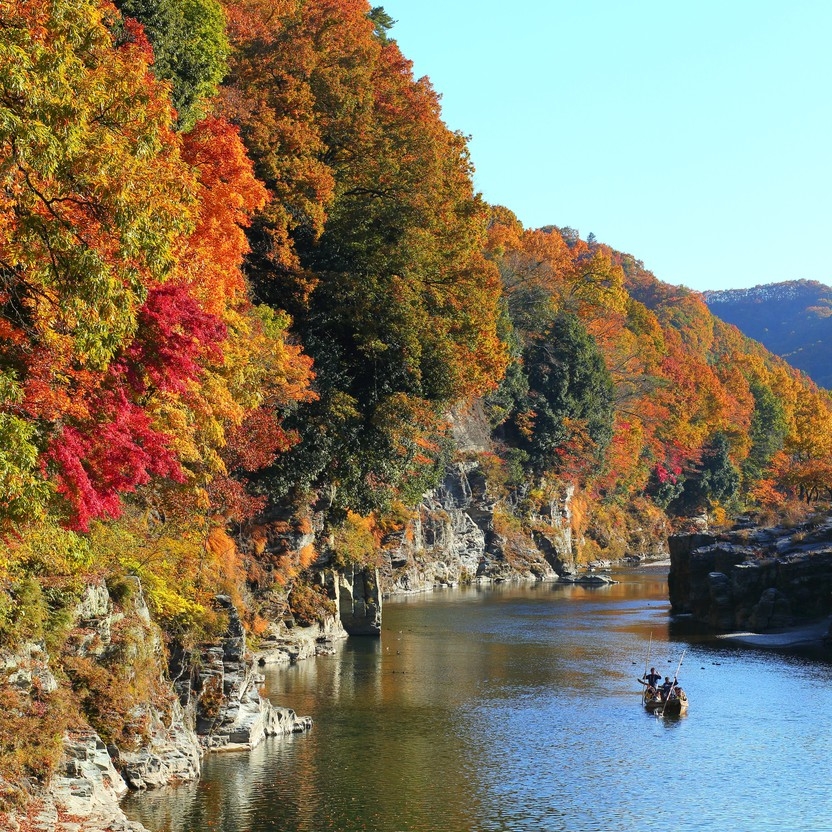 【期間限定・紅葉ライトアップ送迎付プラン】☆月の石もみじ公園☆紅葉の名所「長瀞渓谷」へ♪