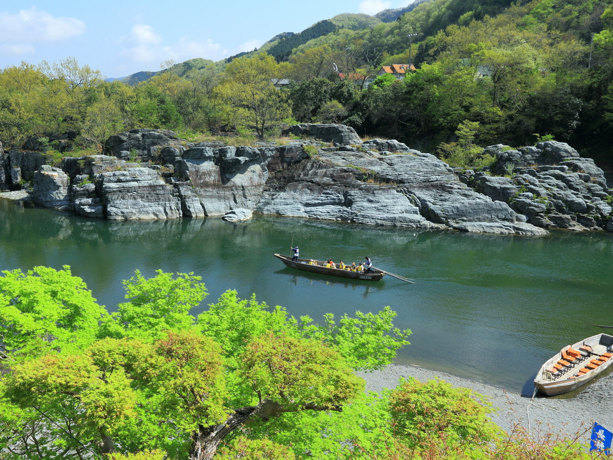 対岸「白鳥島」（GW頃）