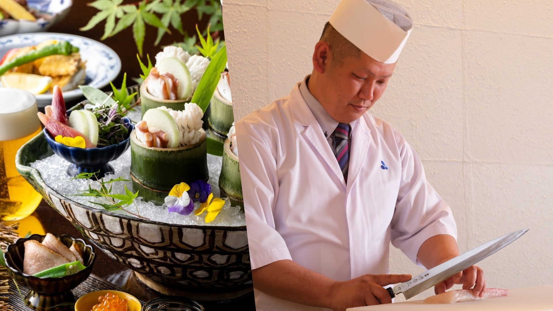 【山海の息吹懐石／松】魚姿造りと旬彩天ぷら、匠の技光る極上の宵【夕食付／クラブラウンジアクセス付】