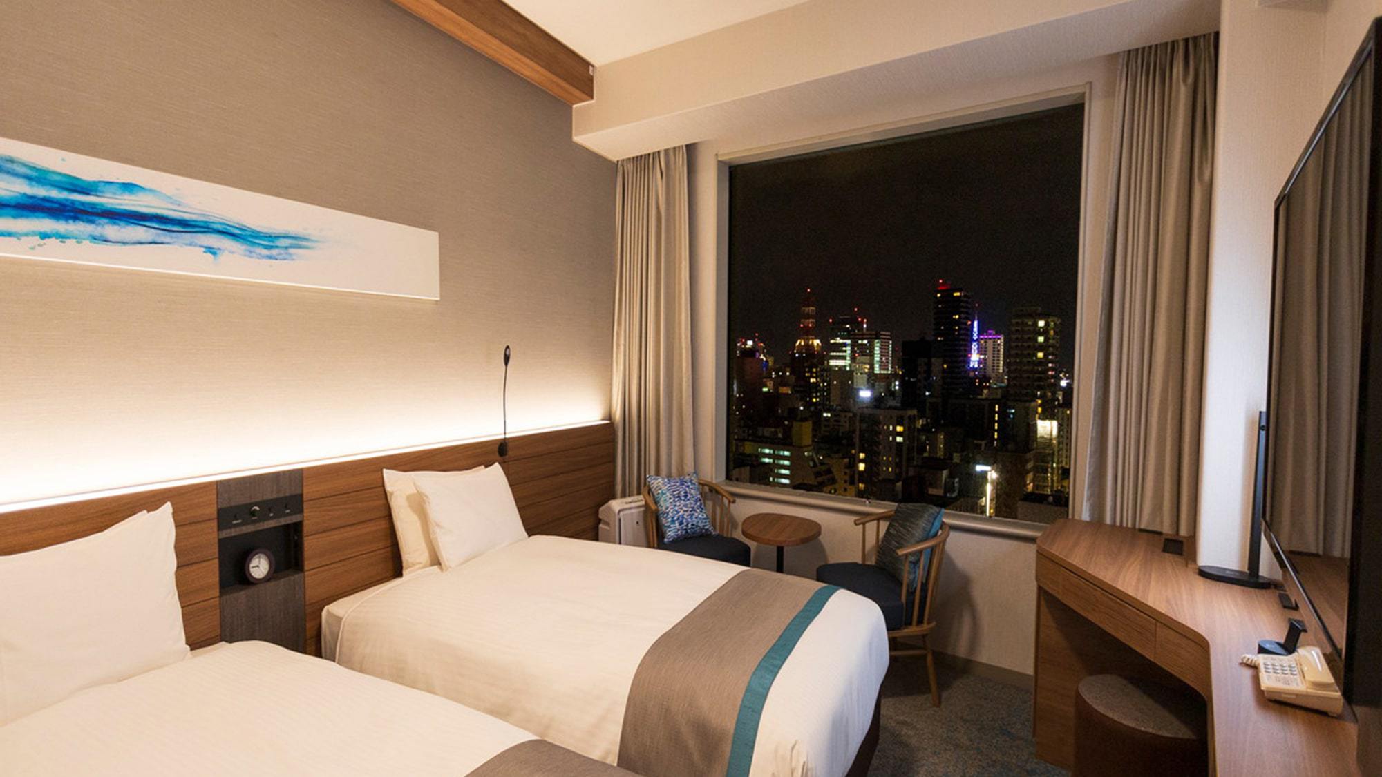 【スーペリアツインルーム(21㎡)】フロア:14-21階(全室禁煙)