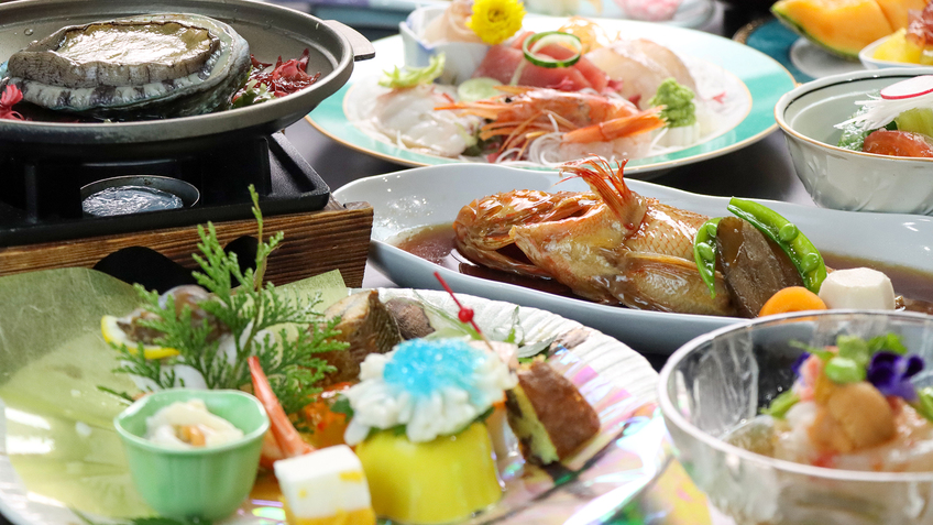 【2食付GU】「常磐もの」の鮑とキンキを愉しむプラン！茨城の豊かな素材を活かした料理を五感でいただく