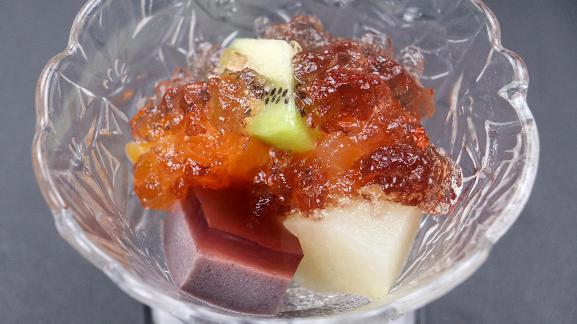 #あんこうプラン　お口直しにピッタリ！季節のフルーツとオリジナルのデザート。