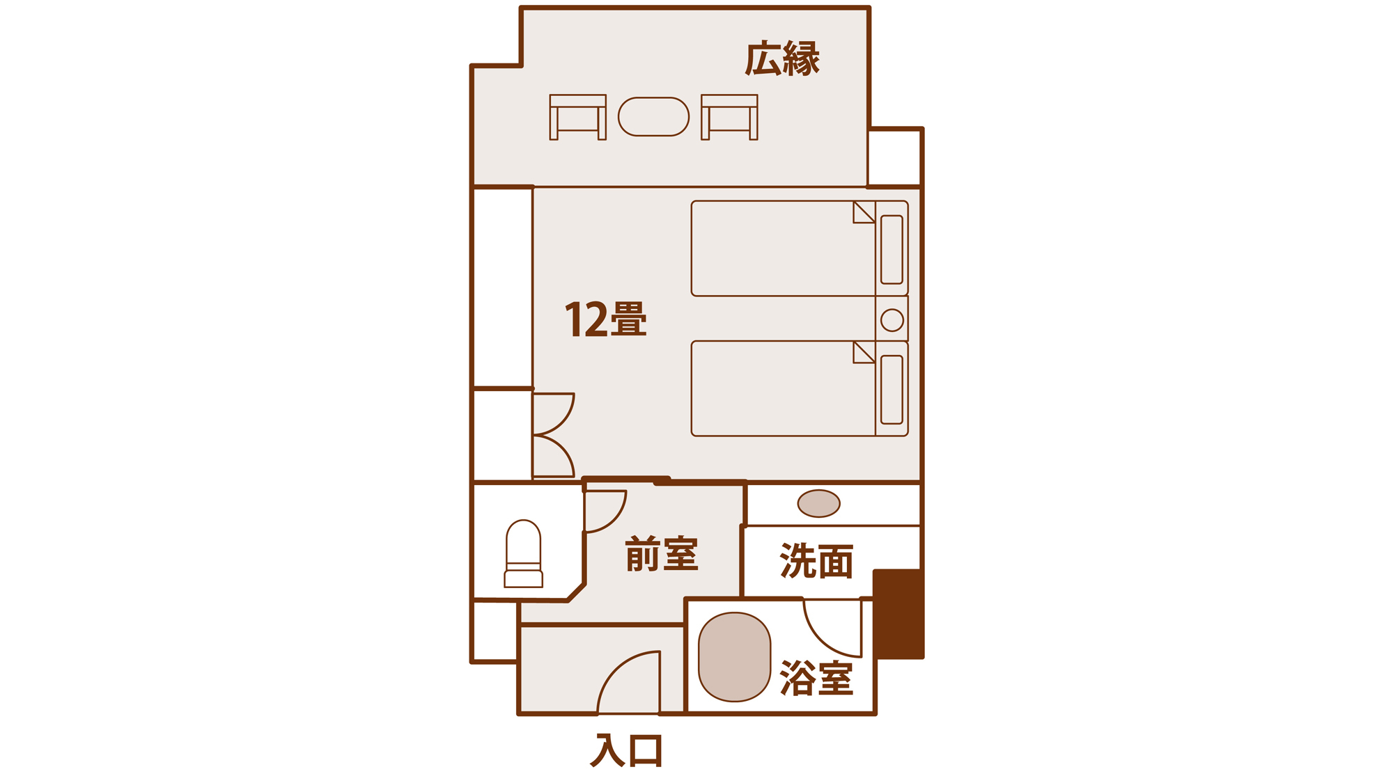 マッサージチェア付ツイン 間取図