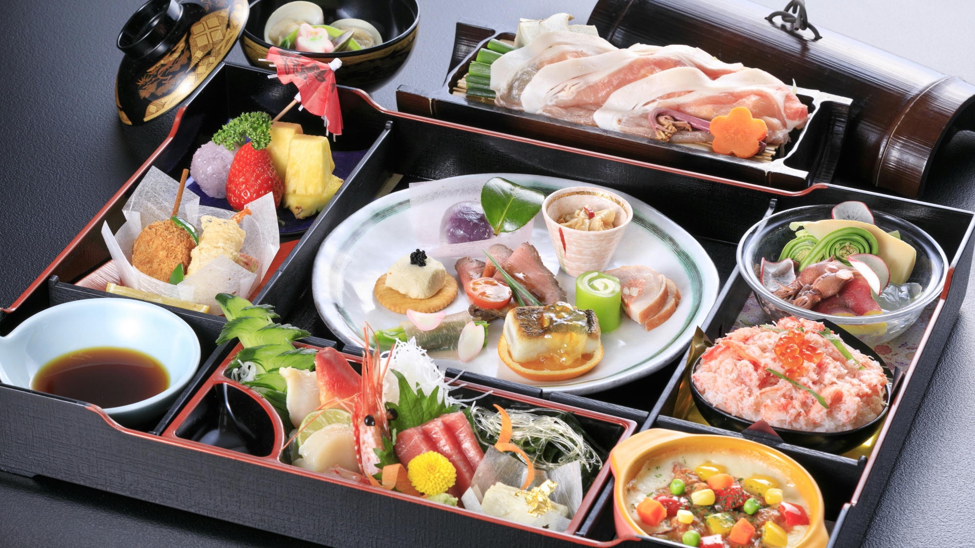 KOIWAI【銀河農場の夜】優待券付夕食部屋食【自分時間】お重に入った季節の会席料理をお部屋で楽しむ