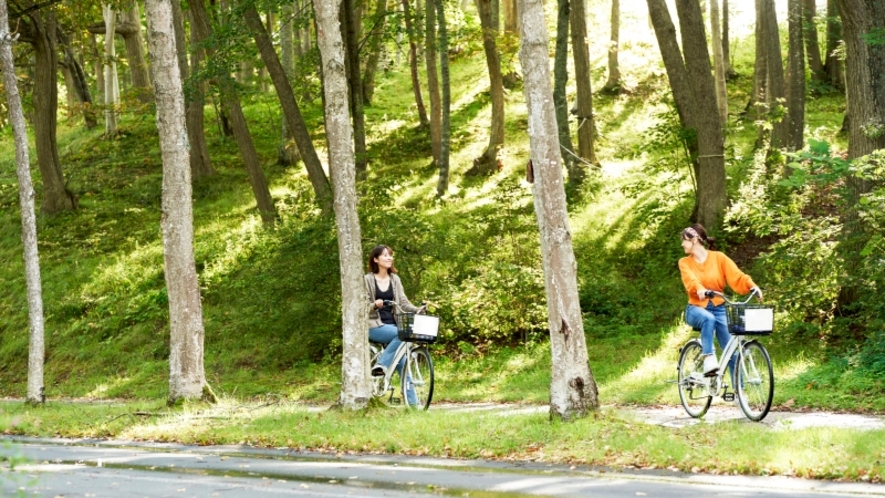 【レンタサイクリング】大沼公園散策におすすめなサイクリング用自転車を貸し出ししております。