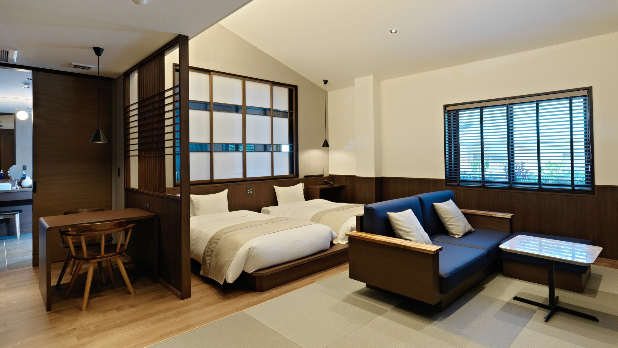 ◆【温泉風呂付】和洋室／64平米のゆったりとした設えの和洋室（客室一例）