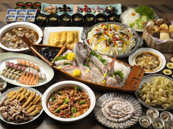 【淡路島の魚を食べ尽くす】おさかなビュッフェ＆フリードリンク〜ご夕食はビュッフェ（朝食付き）