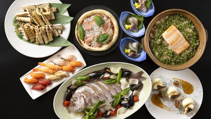 【NEW】淡路島の魚が主役「さかなビュッフェ」＆ドリンクインクルーシブ（夕朝食ともにビュッフェ）