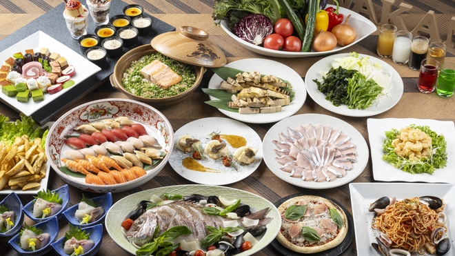 【NEW】淡路島の魚が主役「さかなビュッフェ」＆ドリンクインクルーシブ（夕朝食ともにビュッフェ）