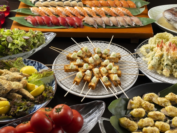 【先得60日前】2大特典付き〜お夕食は「さかなビュッフェ」ご朝食は「淡路島を食べる」あさごはん