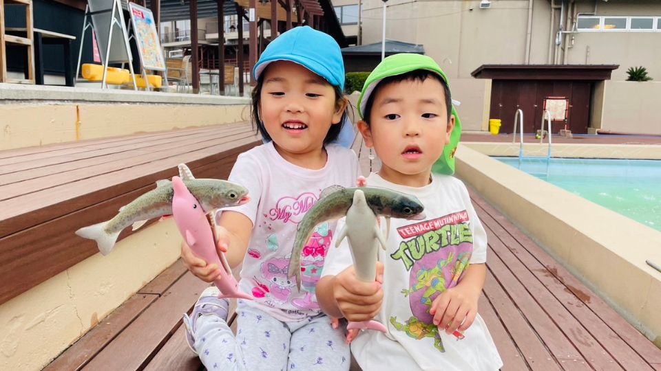 冬季限定！プールでマス釣り体験