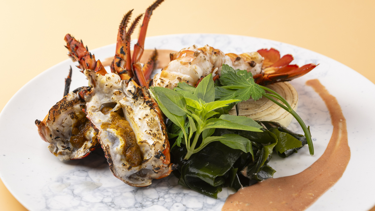 オプション料理　伊勢海老の創作酒蒸し