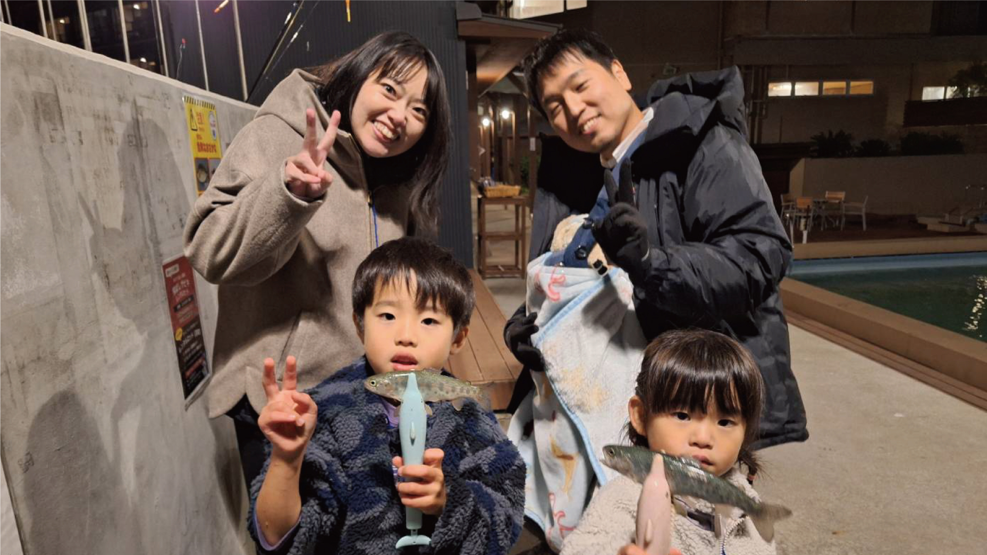 プールでマス釣り体験　12月