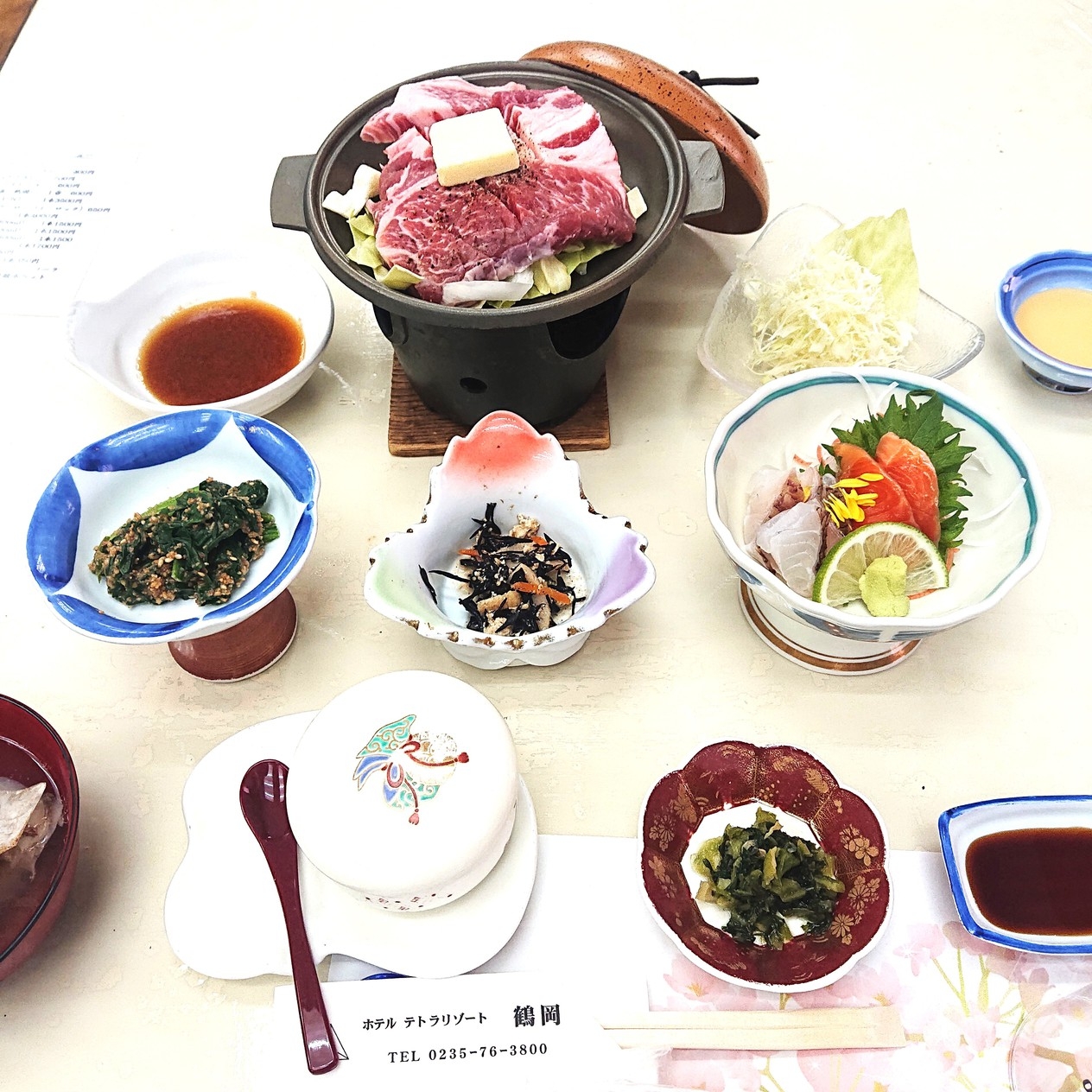 【４月限定第２弾モニタープラン】１泊２食付夕食は豚陶板とお刺身♪♪庄内11酒蔵のウエルカムドリンク