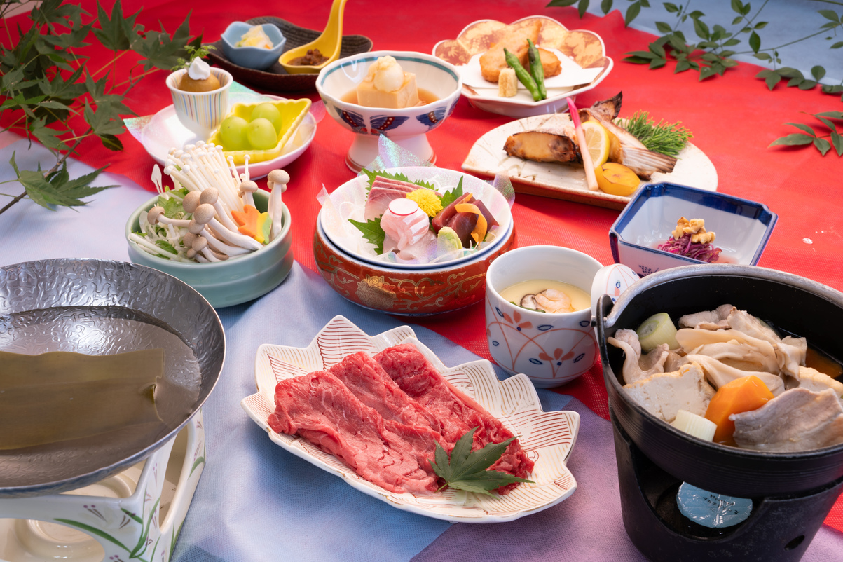 【旬の味覚】山形牛しゃぶしゃぶ＆孟宗鍋御膳