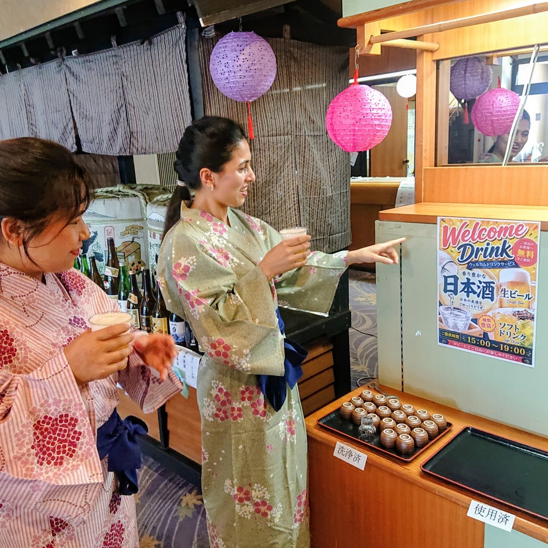 【２食付き】宿選びは温泉重視！！生ビールや地酒のウェルカムドリンク付き！！