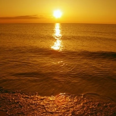 湯野浜海岸夕陽