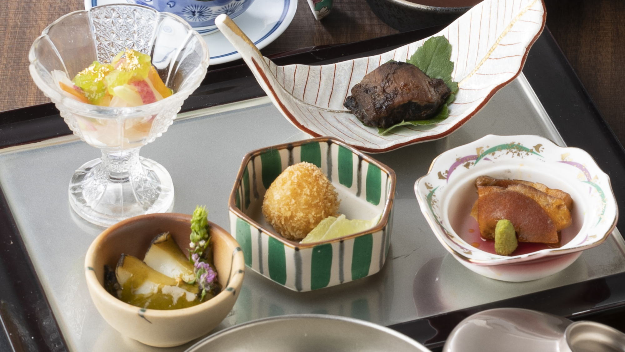 冬季創作和食：前菜　五種の味覚料理