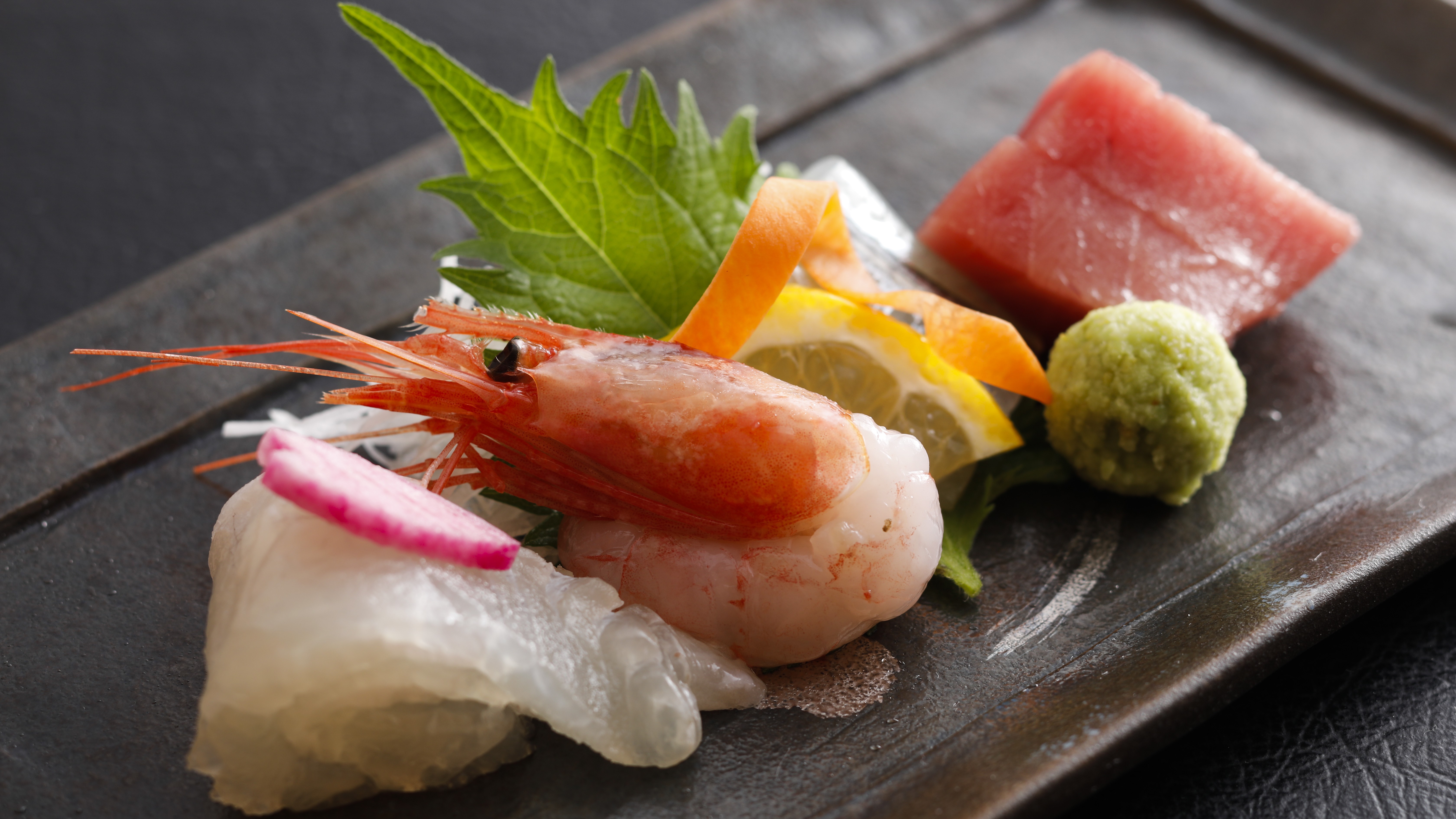 【春】お造り（お食事一例）市場直送の新鮮な海の幸を厳選。