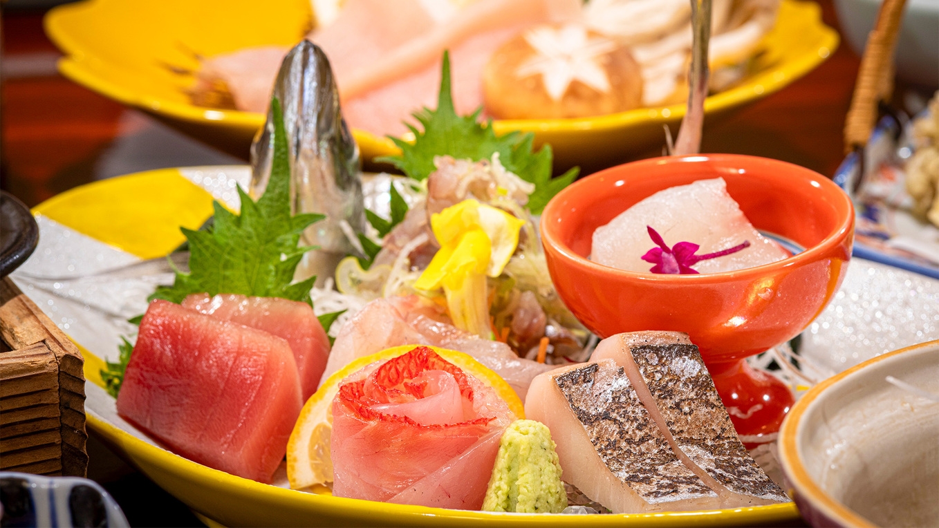 ★*.季節の海の幸を集めた基本のコース　五十集会席「潮路-しおじ」＜お食事処＆貸切露天無料＞