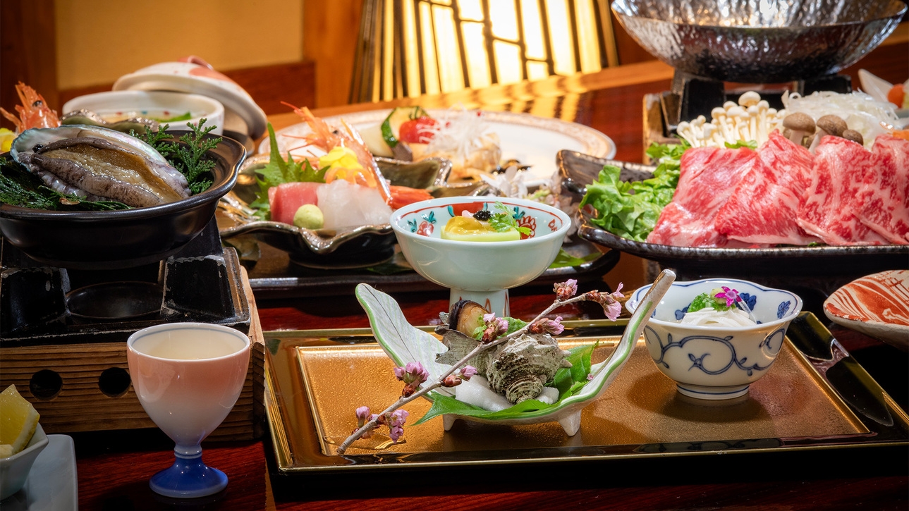 *..+■お肉もお魚も愉しみたい〜五十集会席「月彩-かっさい」＜アウト10時＆貸切風呂無料＞