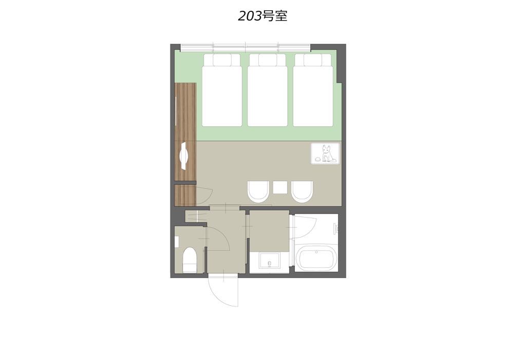 203.205和洋室展開図