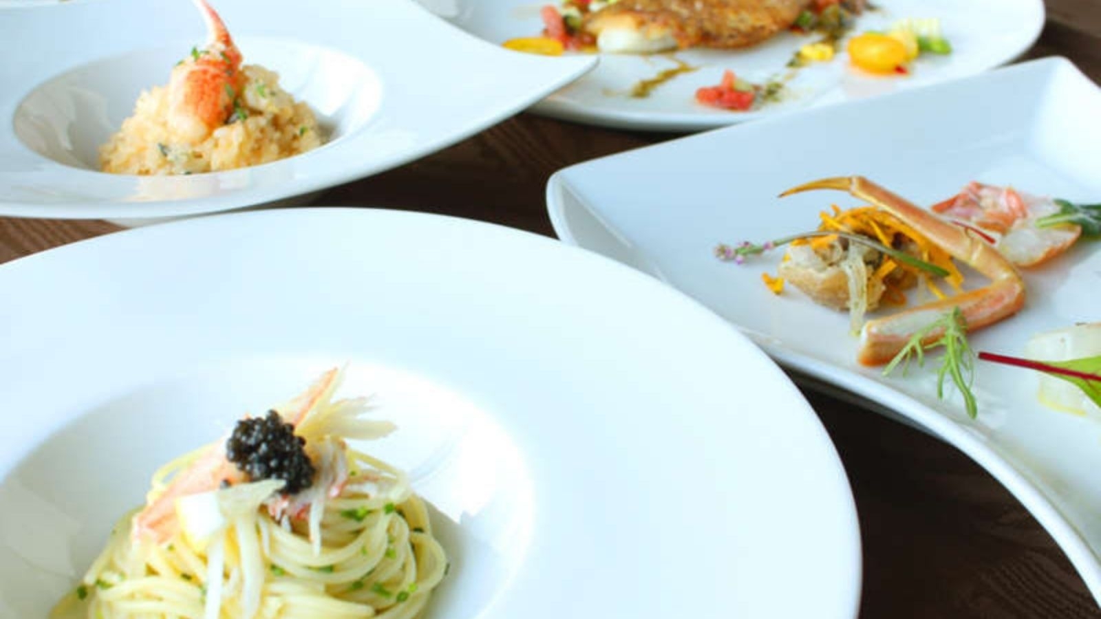 【蟹イタリアン】グレードアップ蟹フルコース！石川県産食材とともにアローレイタリアンで贅沢に食す。