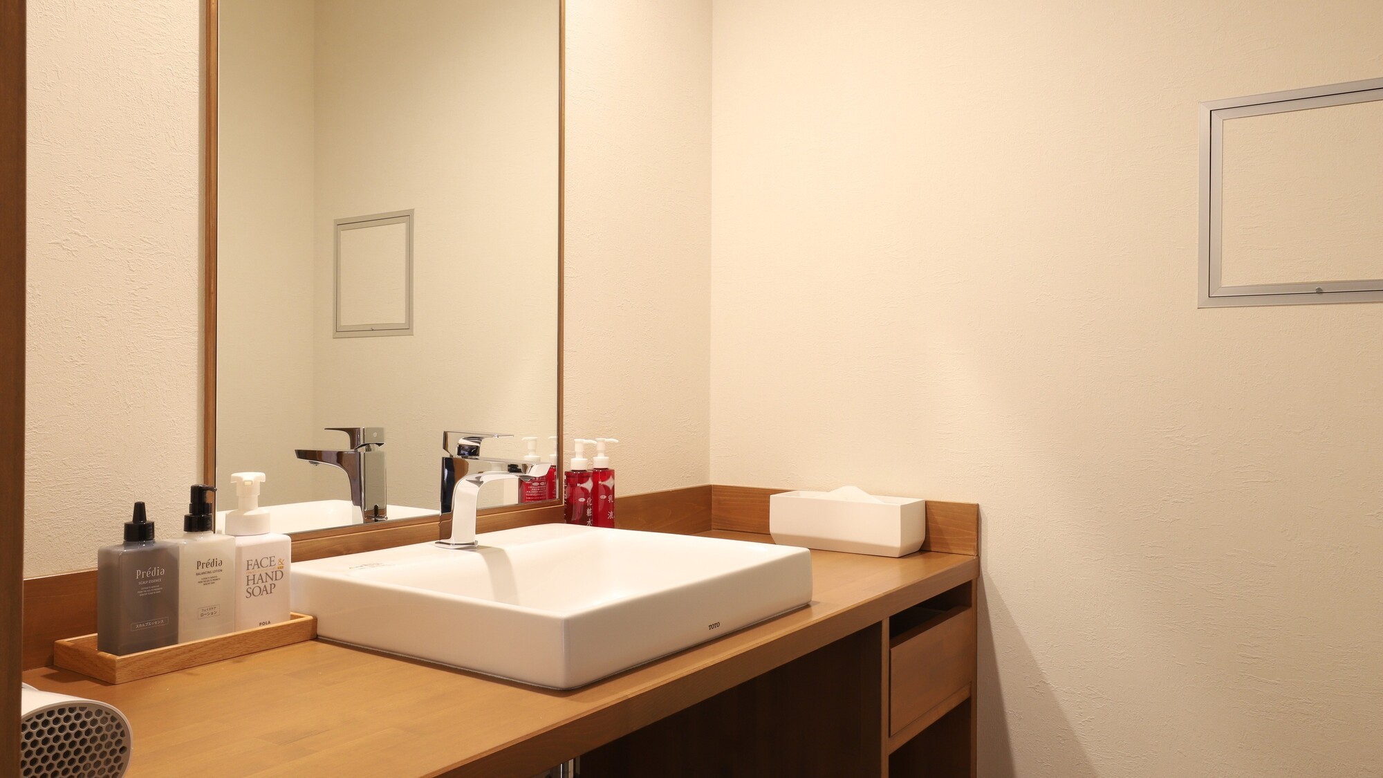 呂尚館シャワーブース付和洋室の洗面所