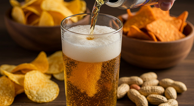 【ちょっとしたご褒美】☆缶ビール・おつまみ付・朝食・ＶＯＤ・駐車場まとめて無料プラン♪