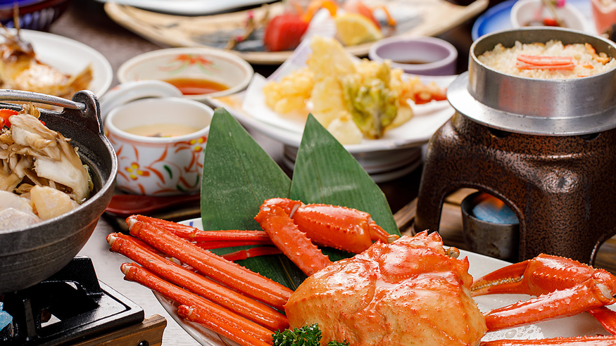 まもなく禁漁！数量限定！＜男鹿の赤がに丸ごと１パイ・釜飯＞◆〜秋の男鹿味満喫プラン〜[季節の和食膳]