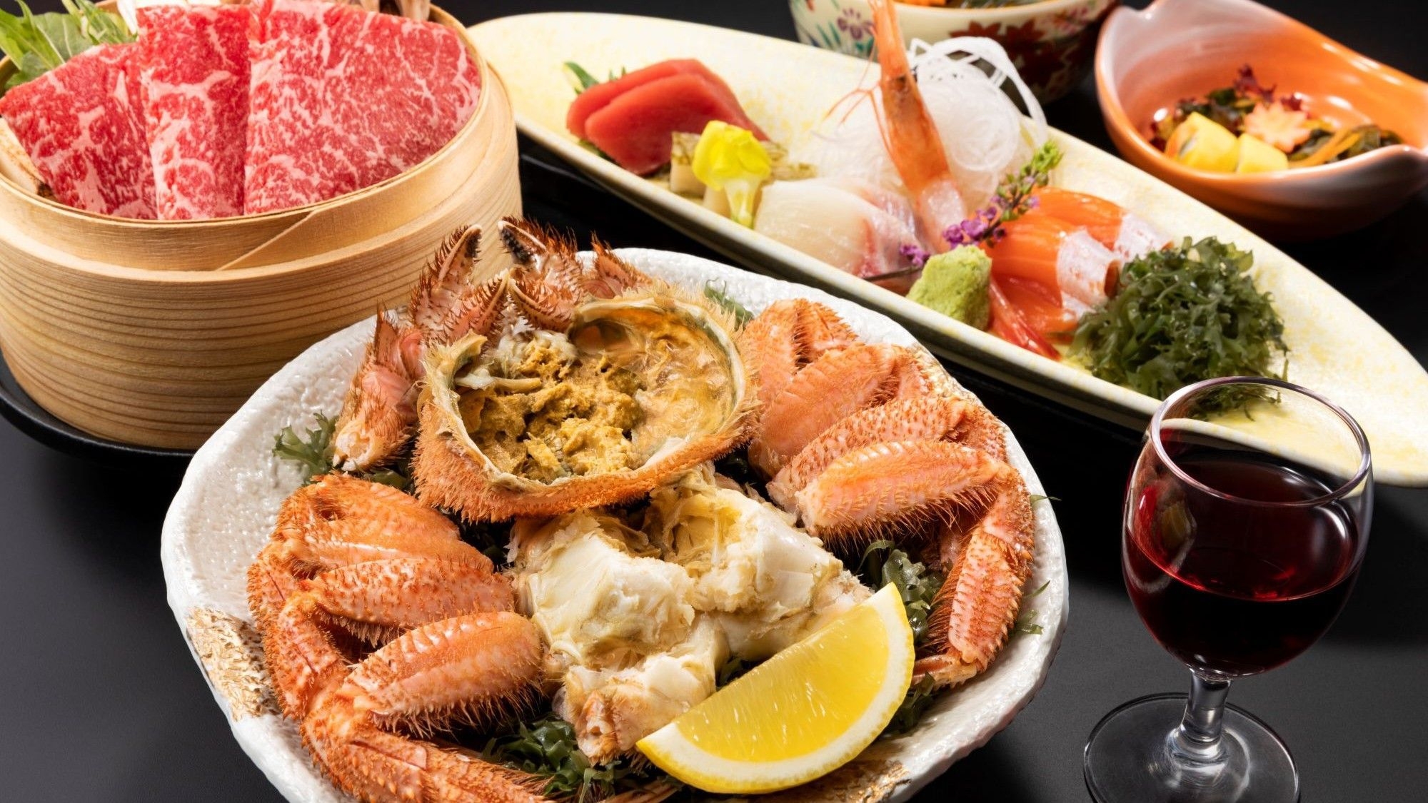 【さき楽60】60日前迄のご予約でお得●夕食はレストランで　北海優膳/毛蟹・登別牛●1泊2食付