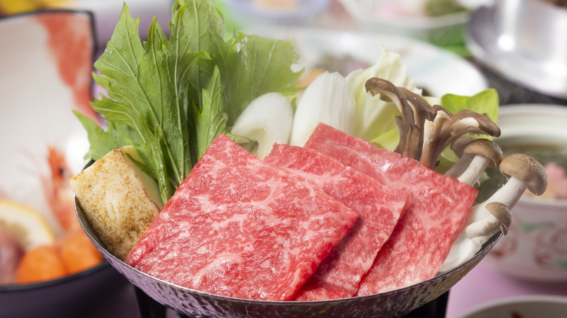 2025年3月～5月：笑福御膳　メイン（牛肉鍋）イメージ