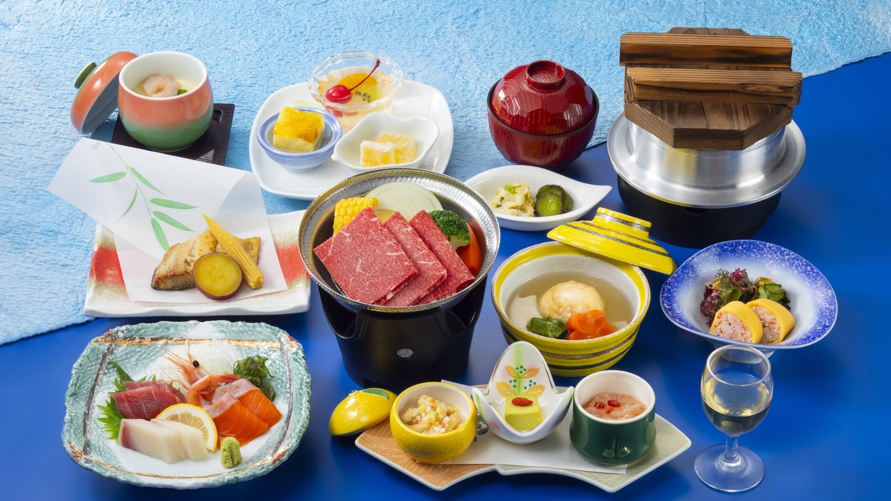 夕食はお部屋でゆっくりと 〜遊湯食彩〜■笑福御膳/牛肉メイン■＜1泊2食付＞