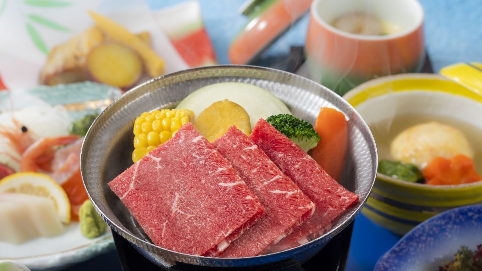 夕食はお部屋でゆっくりと 〜遊湯食彩〜■笑福御膳/牛肉メイン■＜1泊2食付＞