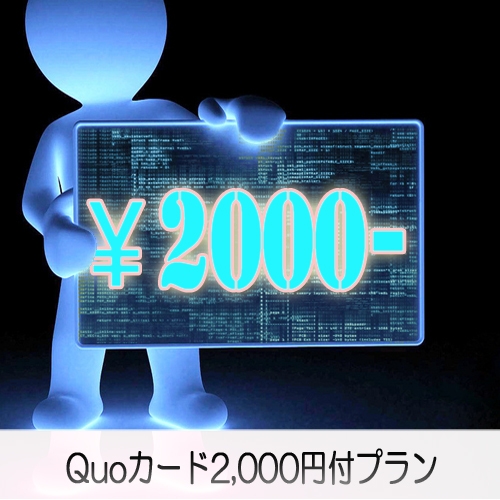 出張族応援！！【Quoカード2000プラン】