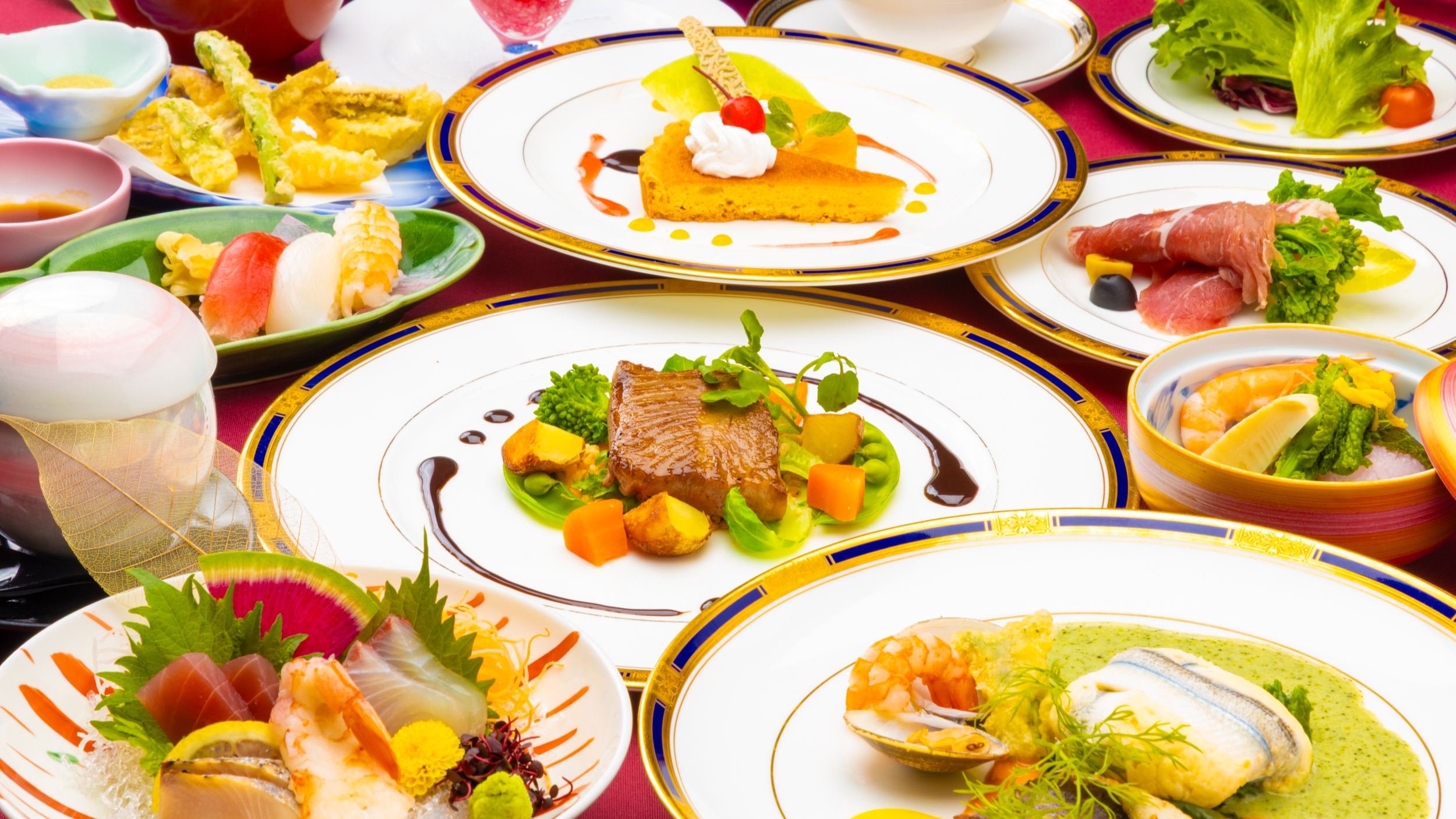 ～上質食材の和洋折衷コース～国産牛ステーキや新鮮お刺身盛り合わせなどを愉しむ上級コース