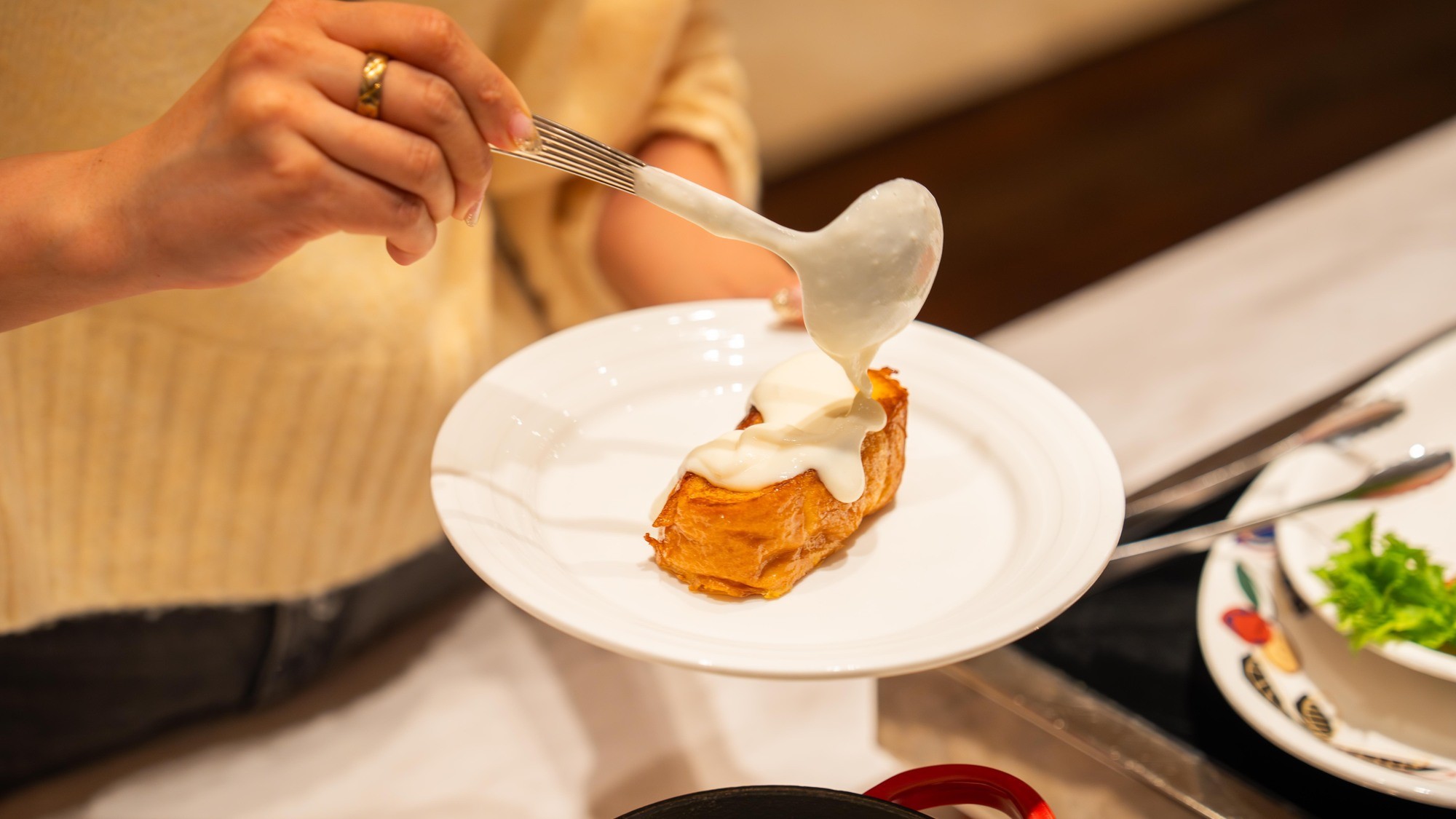 【朝食】レストラン「カシュカシュ」の朝食！“ふわとろ”食感　フレンチトースト