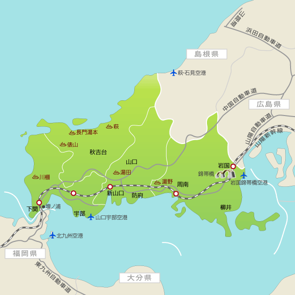 「山口県 地図」の画像検索結果