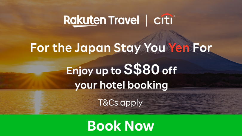 Rakuten Travel x Citibank - Up to $80 Off Promo